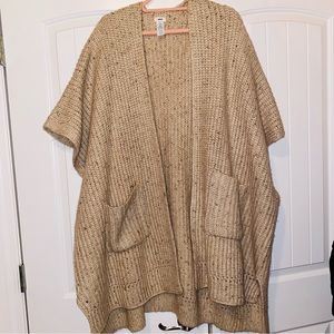 Aerie sweater shawl -one size - beige - like new